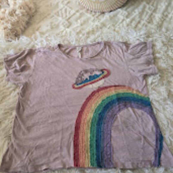 Magnolia Pearl Cotton Jersey Saturn Disco Applique Tee - Picture 3 of 7